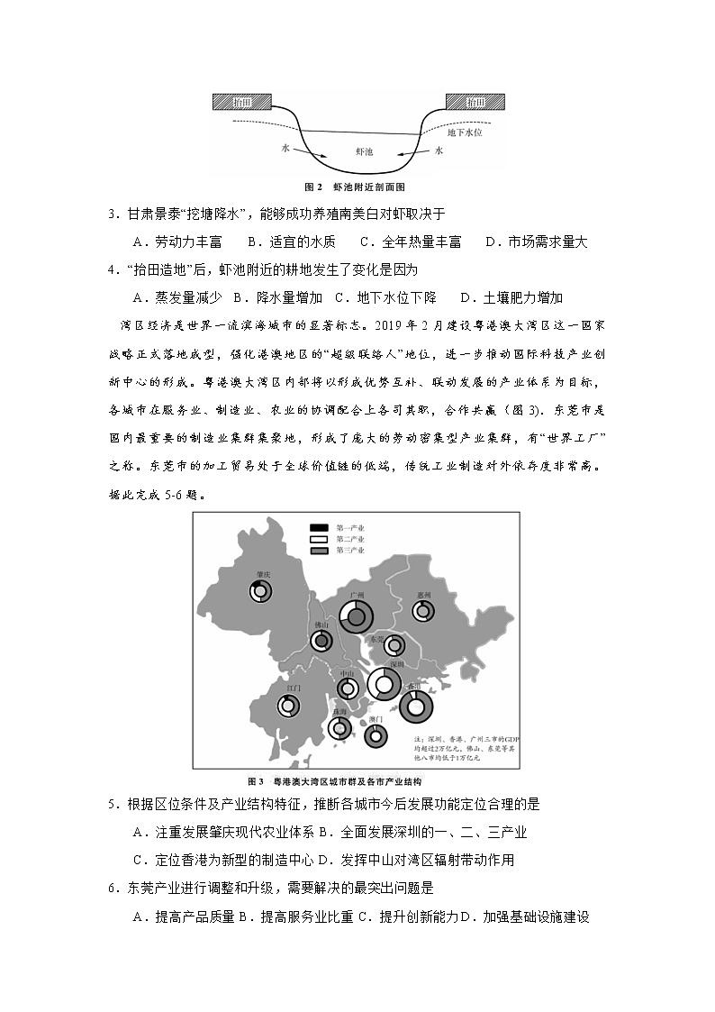 山东省济南市第二次模拟考试地理试题（含解析）02