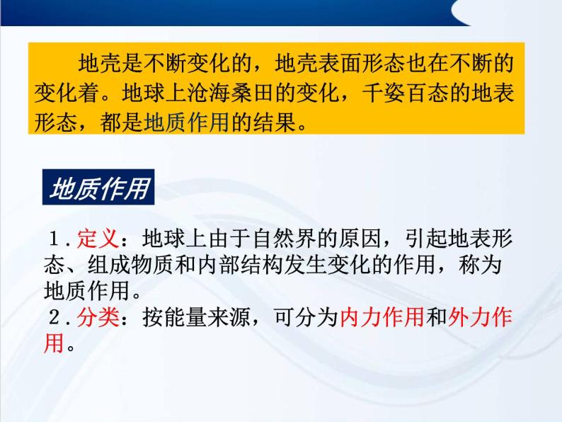 人教版高中地理必修一地理：4.1营造地表形态的力量课件08