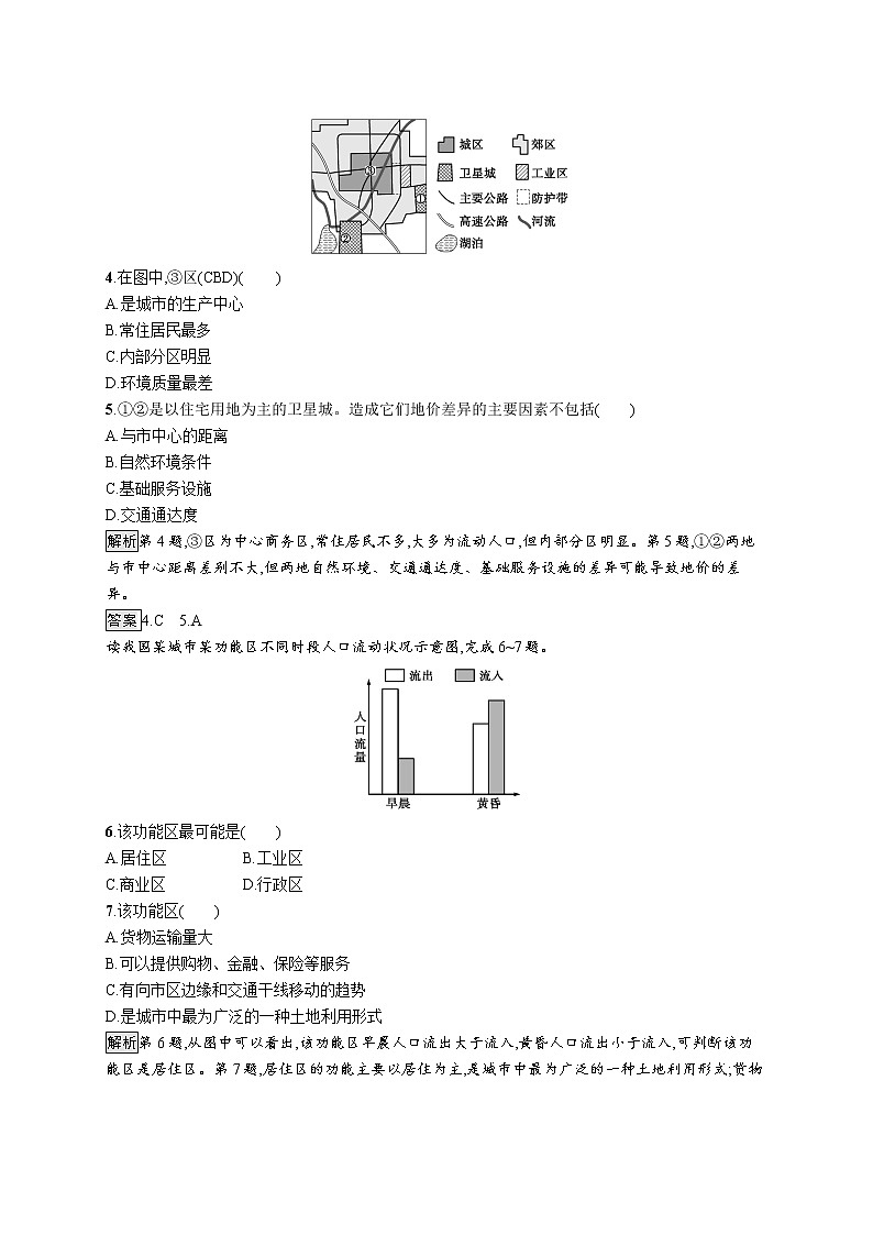 （新教材）2020地理新学案同步鲁教第二册（课件+优练）：第二单元 　第一节　城乡内部空间结构 (共2份打包)02