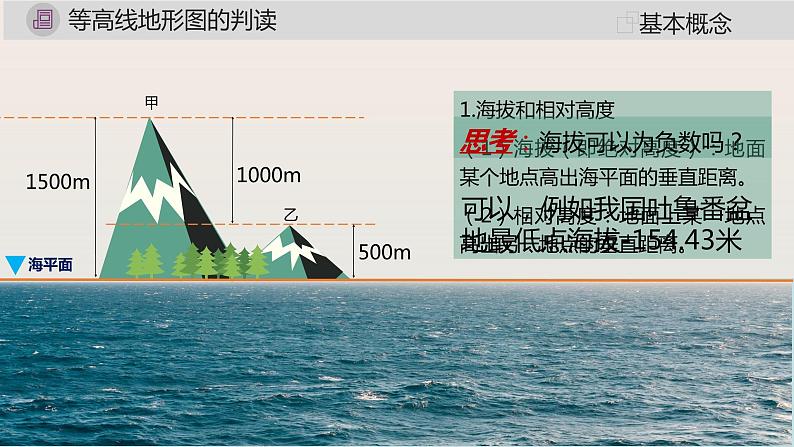 高考地理一轮复习：1.6 《等高线.》课件pptx第5页