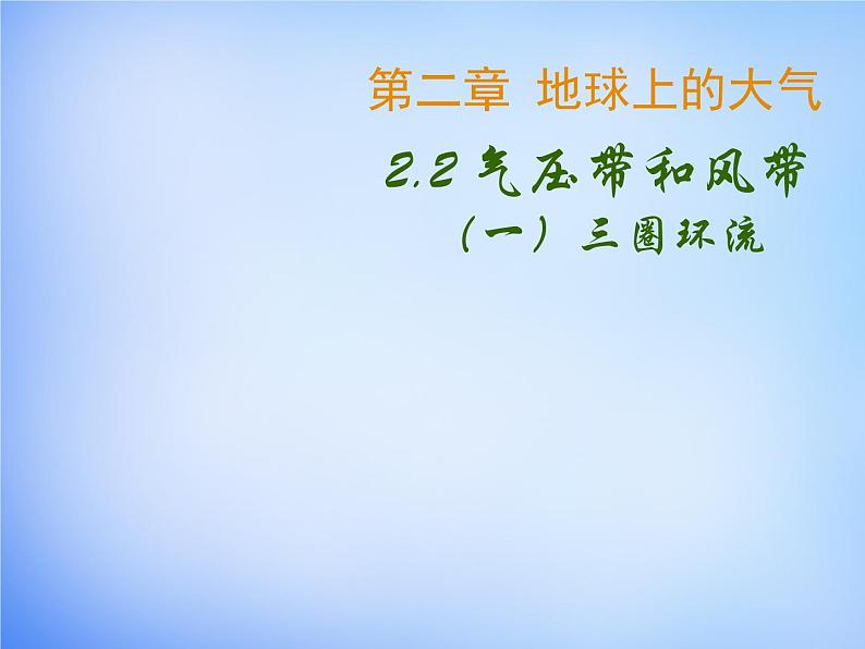 高中地理人教版必修1 2.2三圈环流课件 （共17 张PPT）02