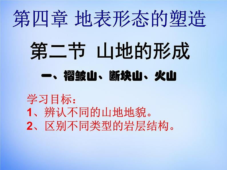 高中地理人教版必修1 4.2山地的形成课件 （共30 张PPT）06