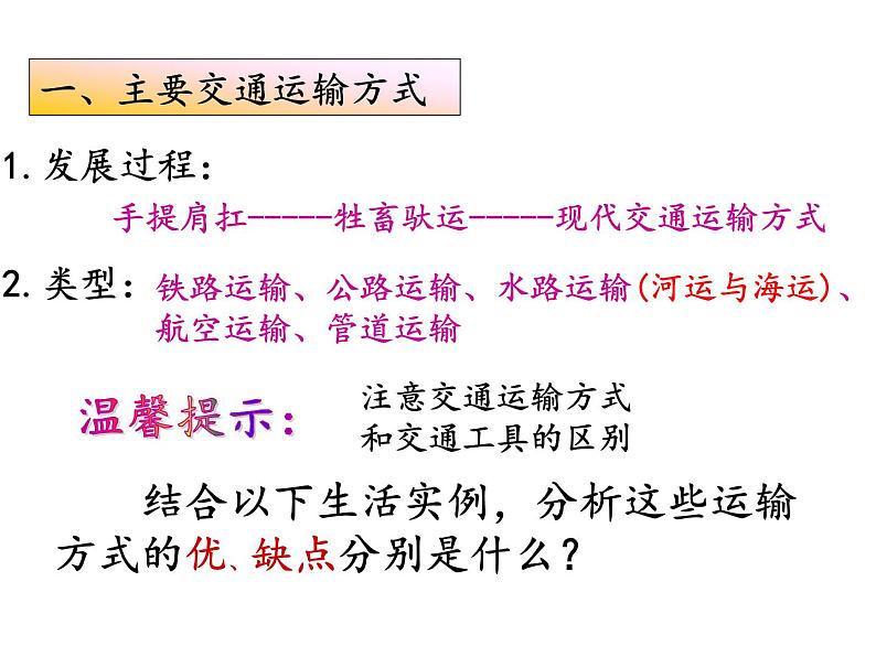 人教版高中地理必修二5.1.1交通运输方式和布局课件  (共25 张PPT)06