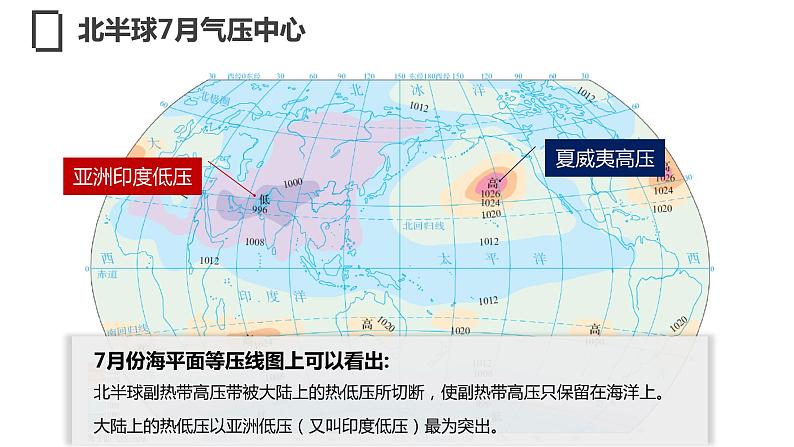 3.2.2海陆分布对气压带和风带的影响  课件08