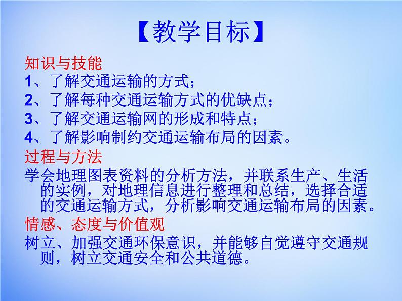 高中地理 5.1交通运输方式和布局课件 新人教版必修202