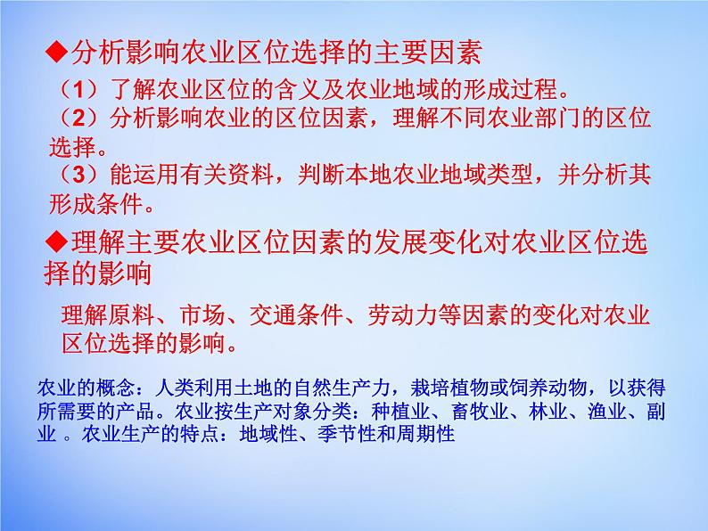 高中地理 第三章 农业地域的形成与发展考点解析课件 新人教版必修202