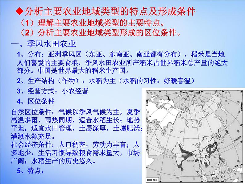 高中地理 第三章 农业地域的形成与发展考点解析课件 新人教版必修207