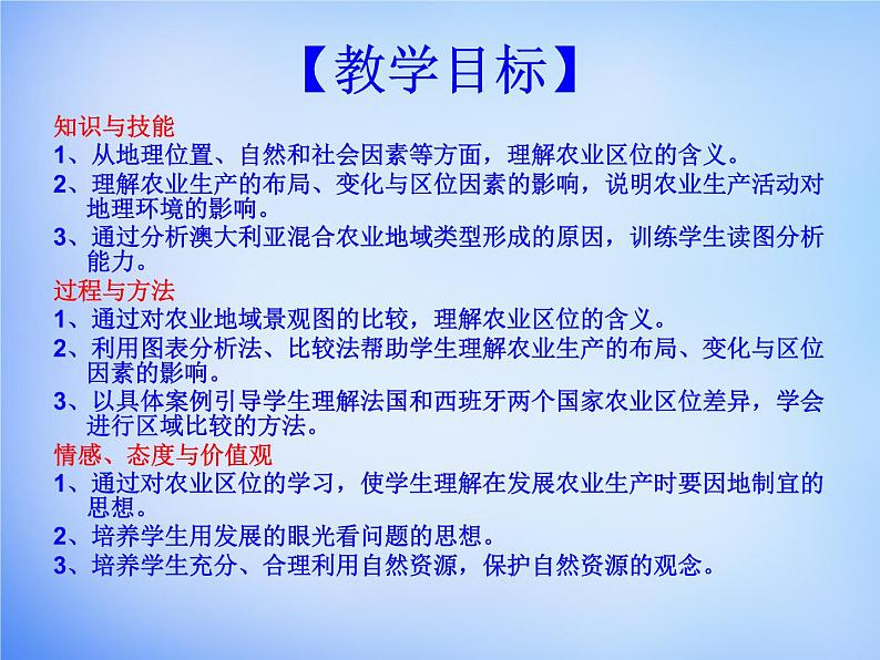 高中地理 3.1农业的区位选择课件 新人教版必修202