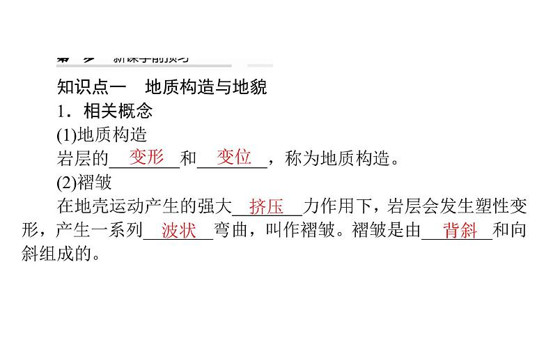 （新教材）2020-2021学年地理人教版选择性必修1课件：2.2 构造地貌的形成 （55张PPT）04