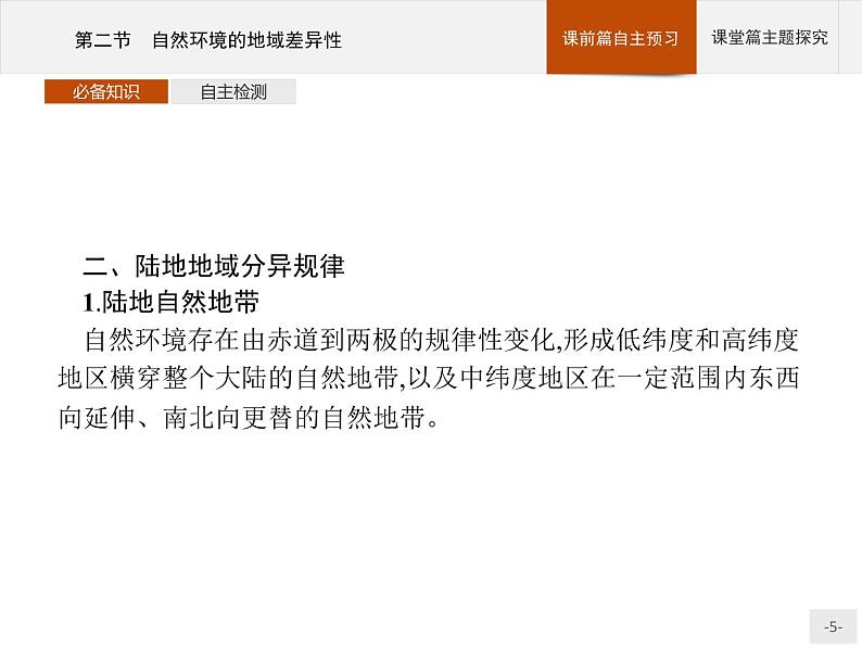 2020-2021学年新教材地理选择性必修第一册课件：第五章　第二节　自然环境的地域差异性 （人教版）（40张PPT）第5页