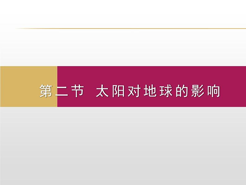 2020-2021学年新教材地理人教版必修第一册同步教学课件：基础案 1.2太阳对地球的影响 课件（24张)01