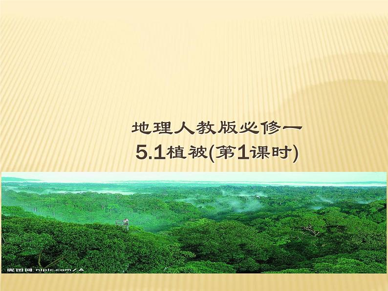 2020-2021学年新教材地理人教版必修第一册同步教学课件：提升案 5.1植被（第1课时） 课件（36张）01