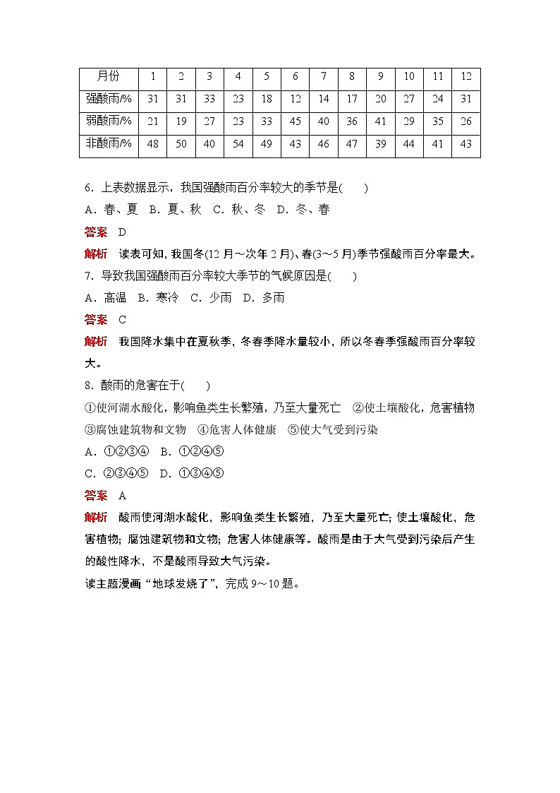（新教材）2020高中地理中图必修第二册训练：第五章阶段质量测评（五）03