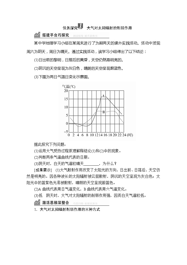 2020地理新教材同步导学提分教程人教第一册讲义+测试：第二章第一节第一课时　大气受热过程03