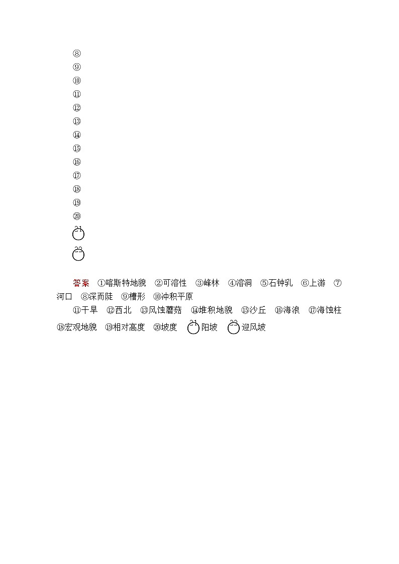 2020地理新教材同步导学提分教程人教第一册讲义+测试：第四章阶段综合实践02