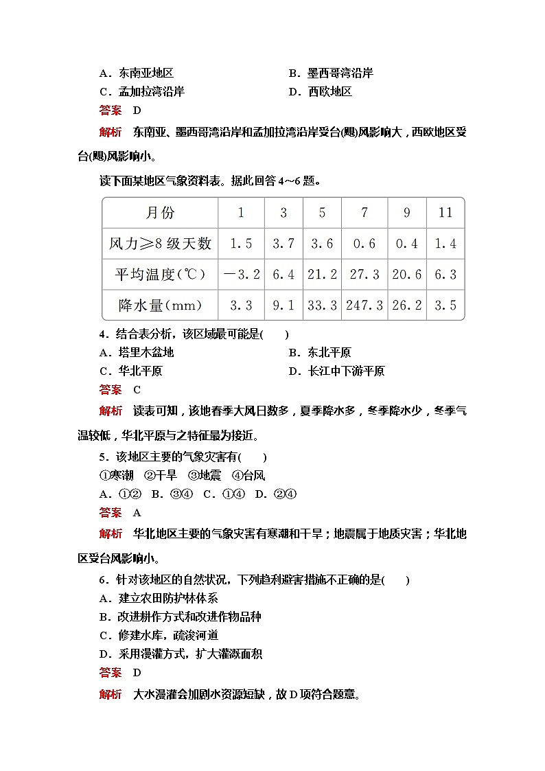 2020地理新教材同步导学提分教程人教第一册讲义+测试：第六章阶段质量测评(六)02