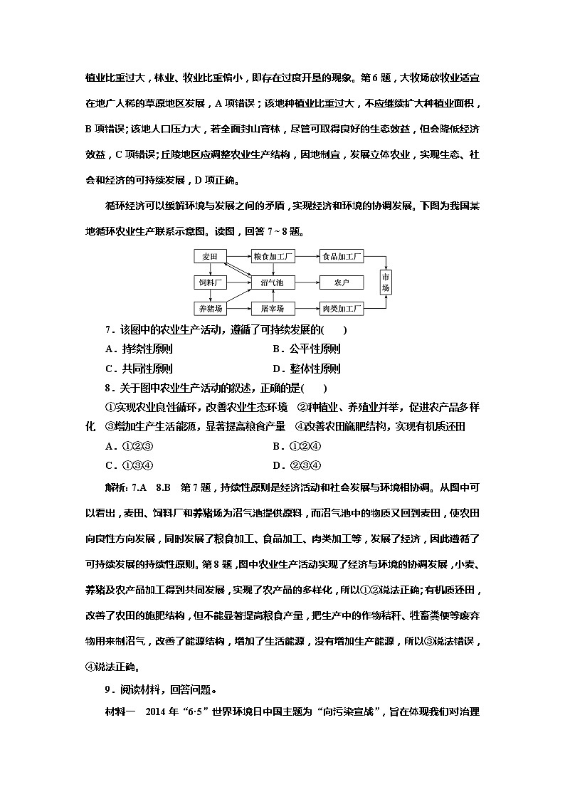 （新教材）2019-2020学年新课程同步湘教版地理必修第二册学案课时跟踪检测（十四）协调人地关系实现可持续发展03