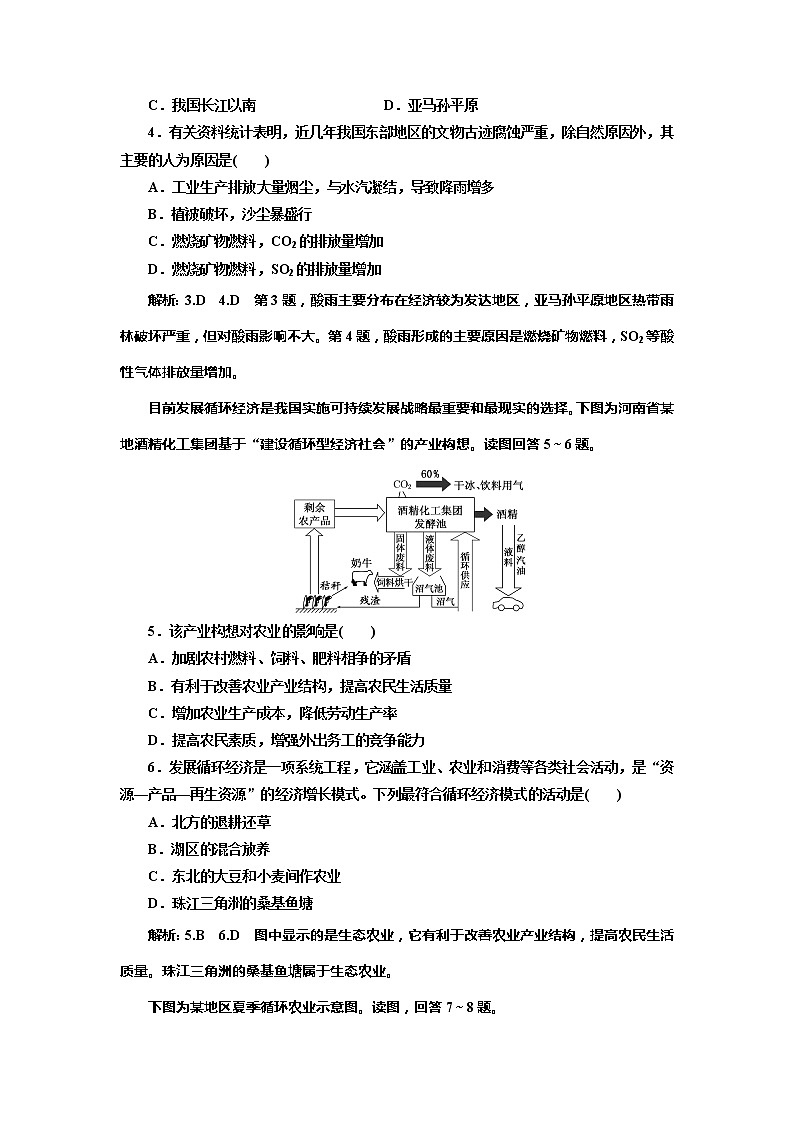 （新教材）2019-2020学年新课程同步中图版地理必修第二册学案章末综合检测（五）人类面临的环境问题与可持续发展02