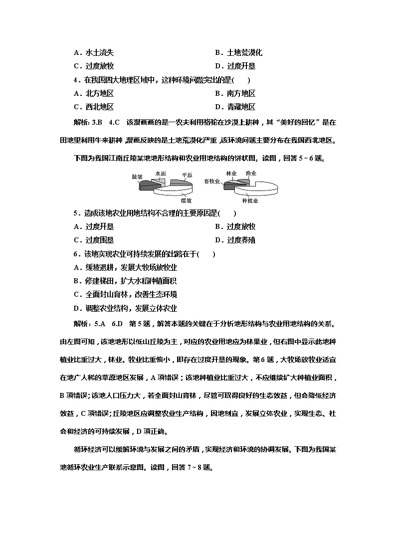 （新教材）2019-2020学年新课程同步鲁教版地理必修第二册学案课时跟踪检测（十三）走可持续发展之路02