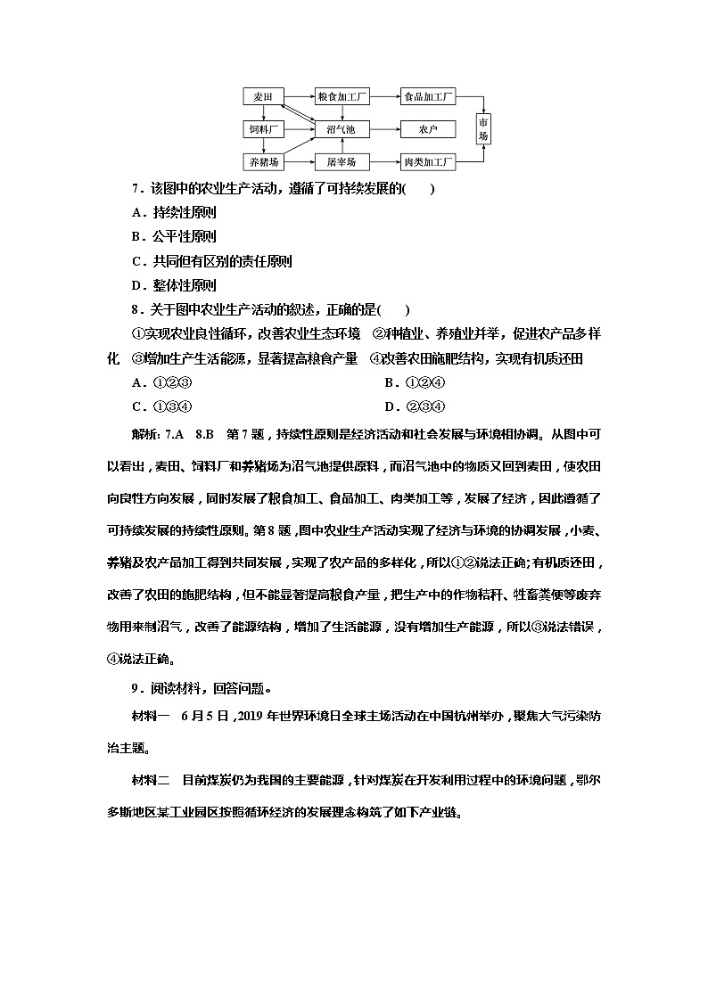 （新教材）2019-2020学年新课程同步鲁教版地理必修第二册学案课时跟踪检测（十三）走可持续发展之路03