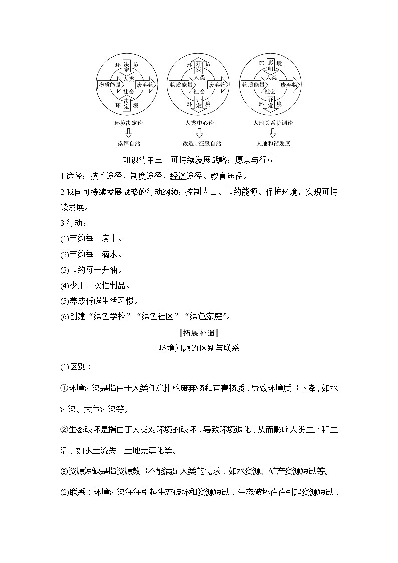 （新教材）2019-2020学年鲁教版地理必修第二册同步学案讲义练习：第四单元环境与发展第四节　走可持续发展之路03