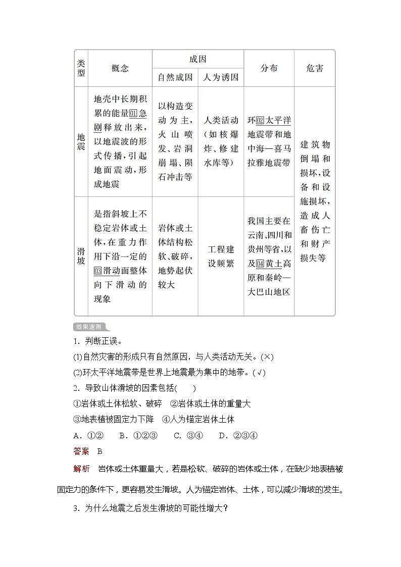 2020地理新教材同步导学提分教程中图第一册讲义+测试：第三章　常见自然灾害的成因与避防第一节第一课时02