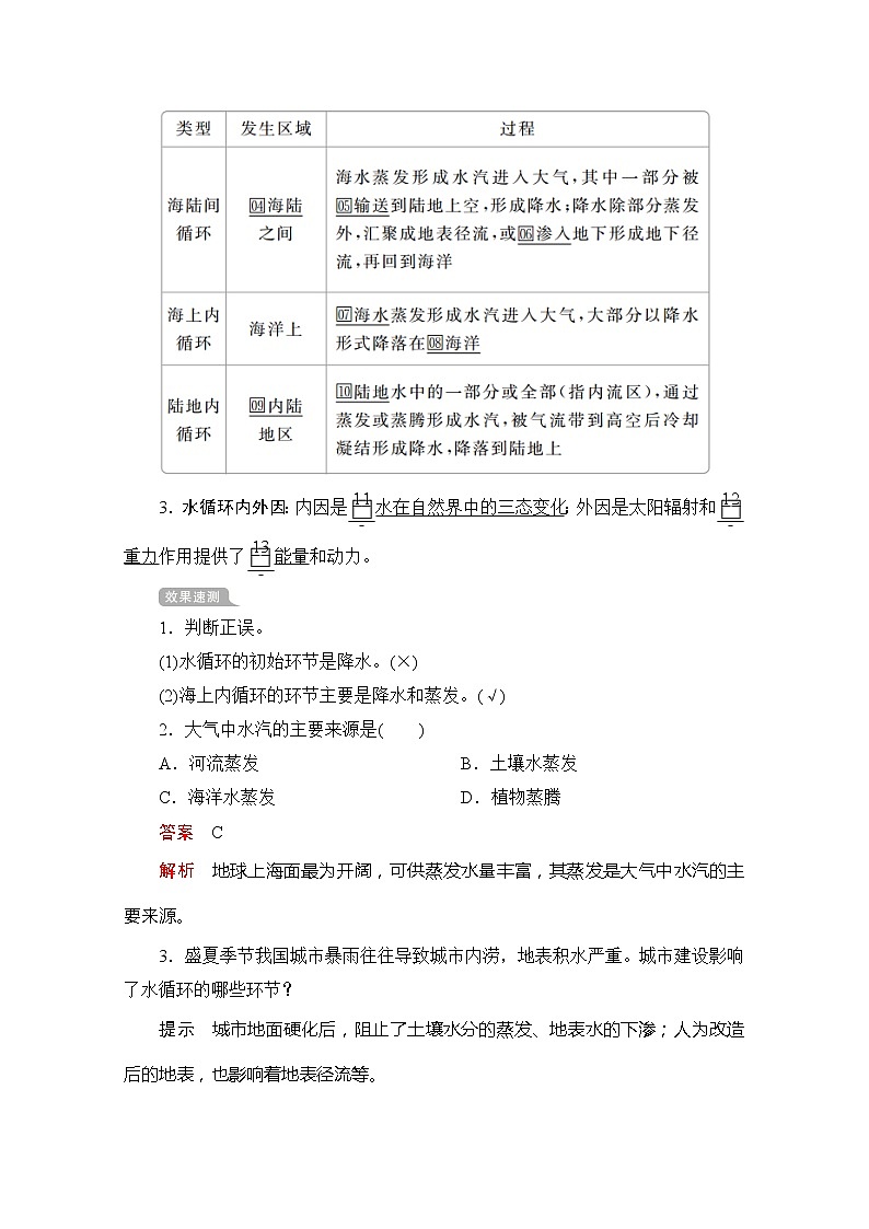 2020地理新教材同步导学提分教程中图第一册讲义+测试：第二章　自然地理要素及现象第四节02