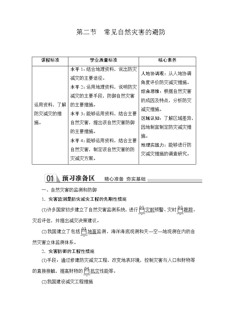 2020地理新教材同步导学提分教程中图第一册讲义+测试：第三章　常见自然灾害的成因与避防第二节01
