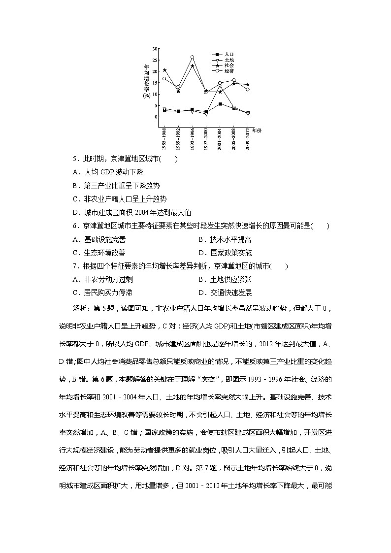 （新教材）2019-2020学年中图版地理必修第二册课后检测能力提升：模块综合检测03