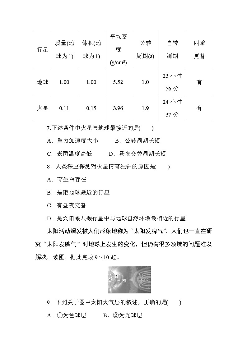 2020-2021学年高中地理新教材必修第一册（湘教版）章末综合检测（一）03
