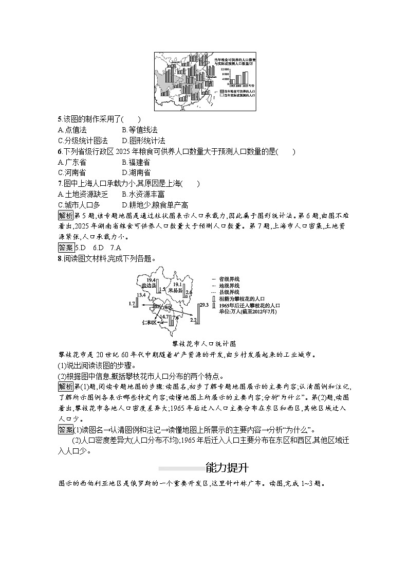 2020春新教材高中地理鲁教版必修第二册课后巩固提升：第一单元　单元活动　学用专题地图02