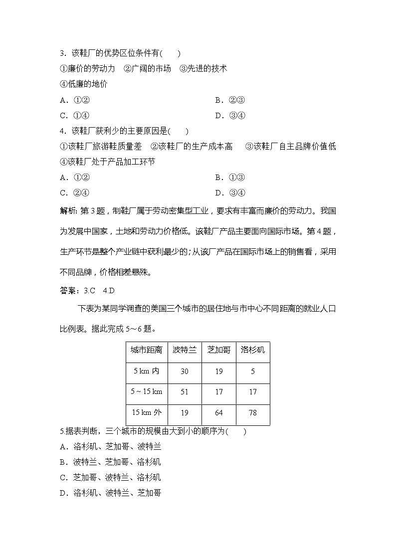 （新教材）2019-2020学年鲁教版地理必修第二册同步作业：第四单元单元活动　人文地理社会调查 练习02