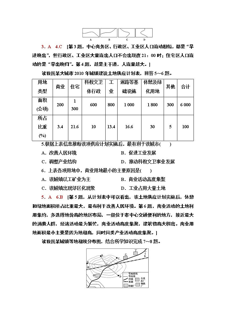 2020-2021学年新教材地理鲁教版必修第二册单元综合测评（2）乡村与城镇第2页