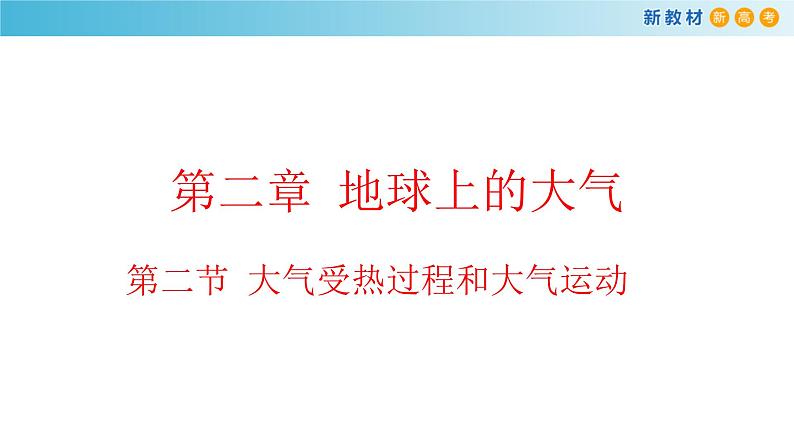 2019-2020学年【新教材】人教版高中地理必修1课件：2.2 大气受热过程和大气运动课件(共23张PPT)01