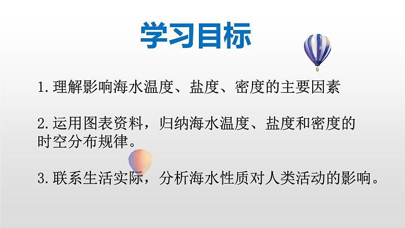 2019-2020学年【新教材】人教版高中地理必修1课件：3.2海水性质 (共22张PPT)第2页