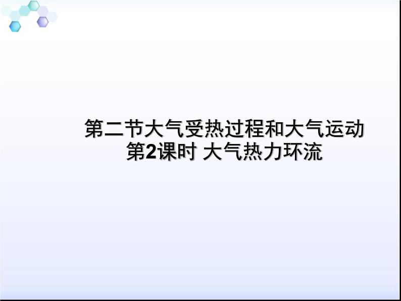 2.2大气的受热过程和大气运动（第2课时） 基础课件-人教版（2019）必修一高中地理第1页