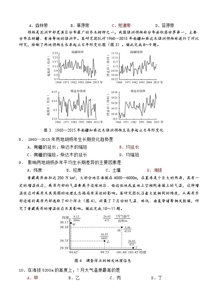 福建省厦门双十中学2021届高三上学期期中考试 地理（含答案）03