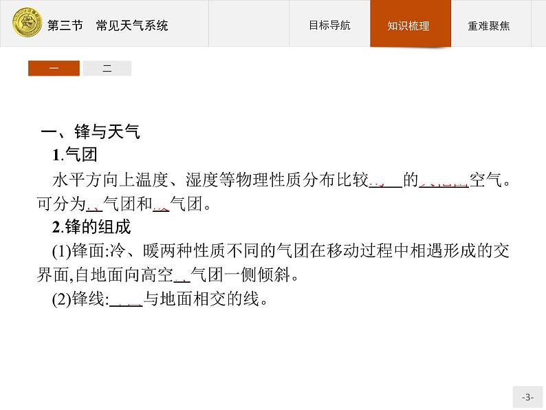 2018版高中地理人教版必修1课件：2.3 常见天气系统第3页