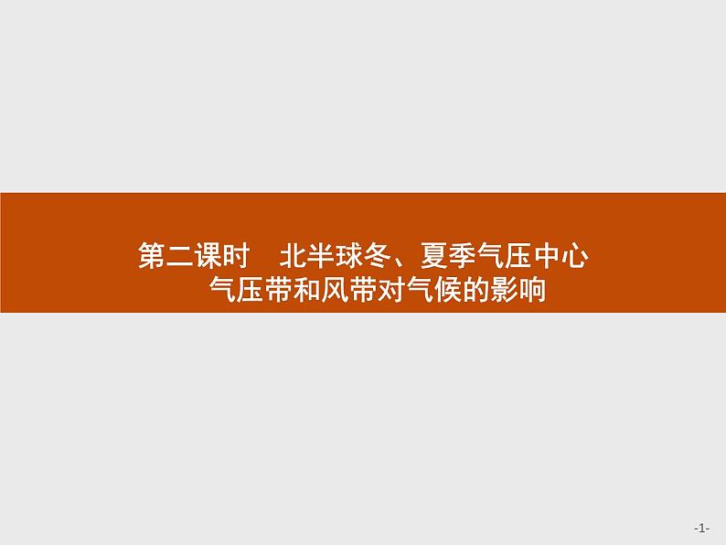 2018版高中地理人教版必修1课件：2.2.2 北半球冬、夏季气压中心+气压带和风带对气候的影响01