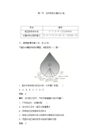 人教版 (新课标)必修1第一节 自然界的水循环课后复习题