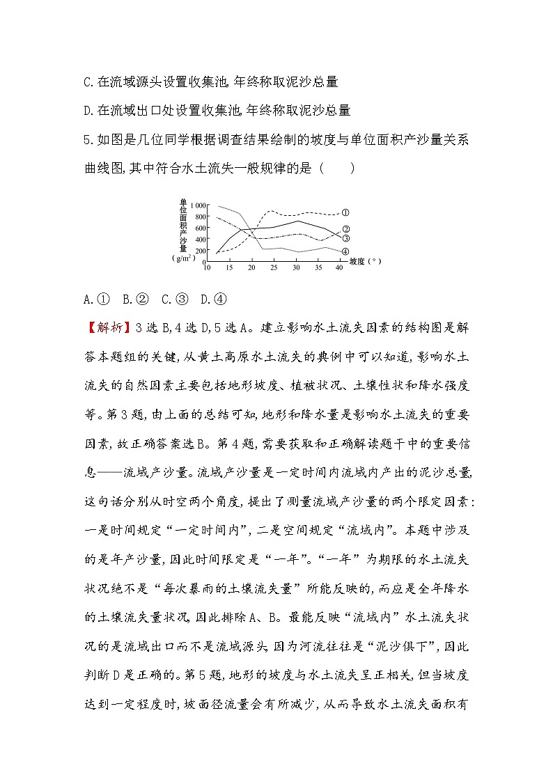 2019-2020新教材地理鲁教版新素养导学必修一课时素养评价 八 单元活动 2学会自然地理野外考察 试卷03