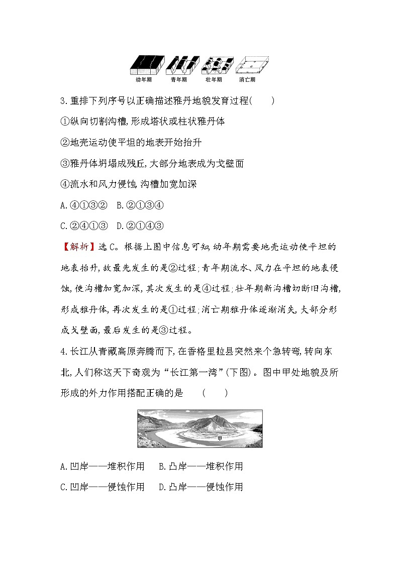 2019-2020新教材地理鲁教版新素养导学必修一单元素养评价（三） 试卷02