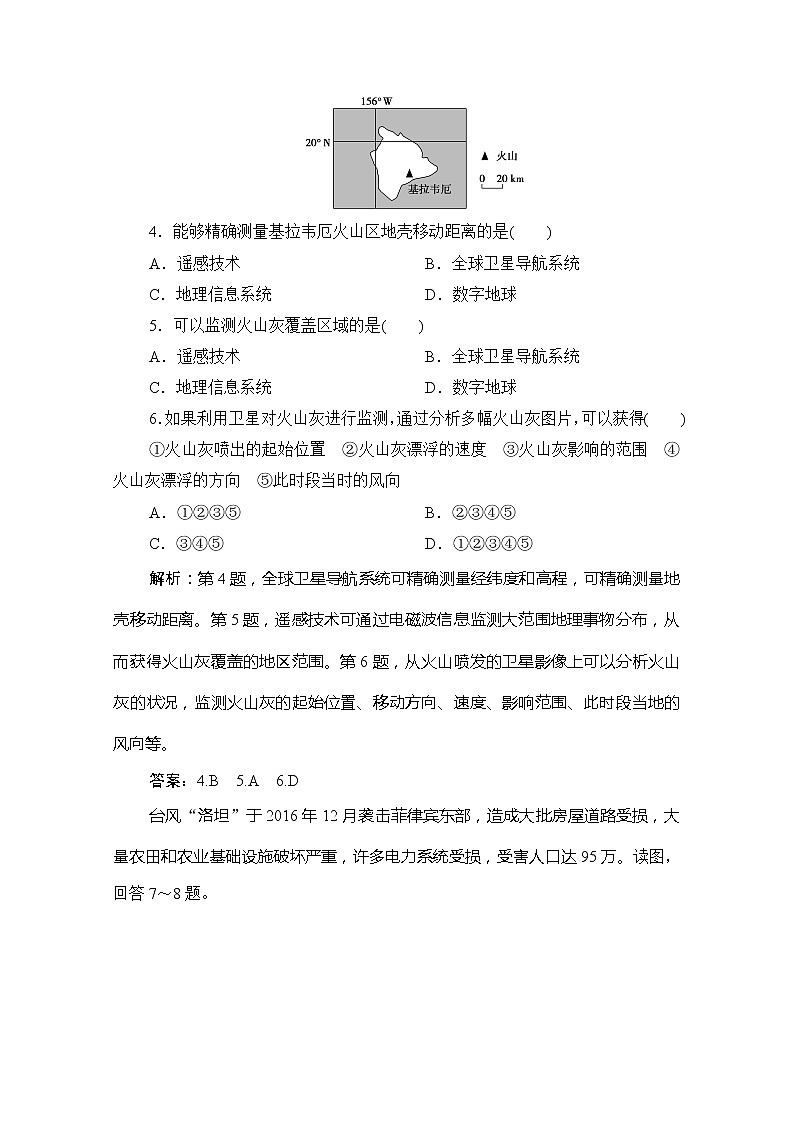 （新教材）2019-2020学年鲁教版地理必修第一册练习：第四单元单元活动　地理信息技术应用02