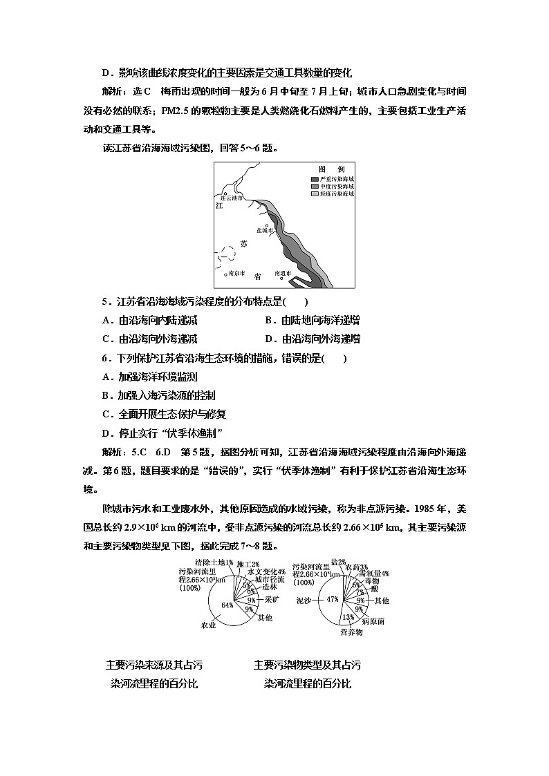 地理同步鲁教版选修6阶段验收评估（三）　环境污染与防治 试卷02