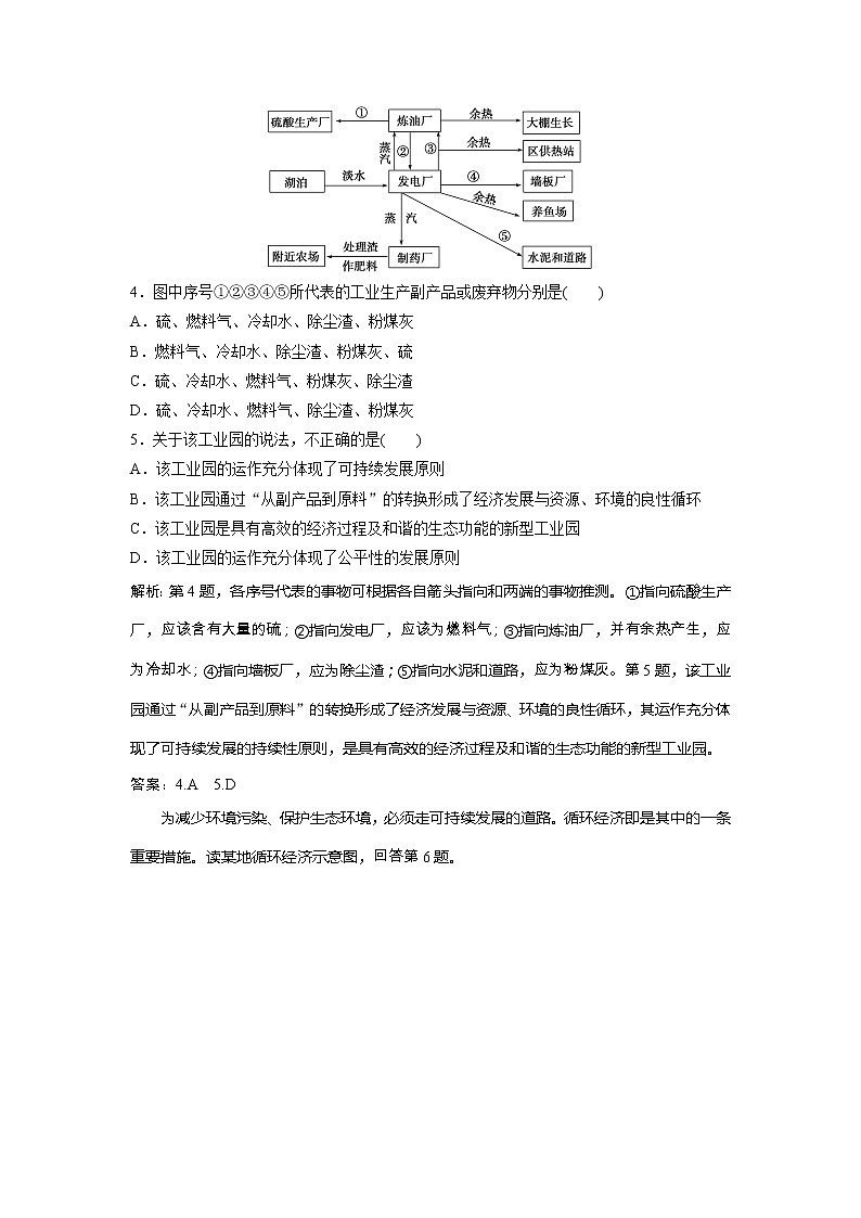 2019-2020学年鲁教版地理选修六新素养同步练习：第三单元第二节　工农业污染的防治课后检测能力提升02