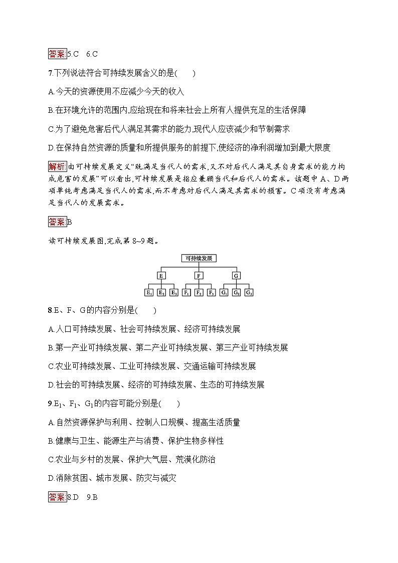 高中地理必修三鲁教版练习：第2单元 走可持续发展之路 2.203