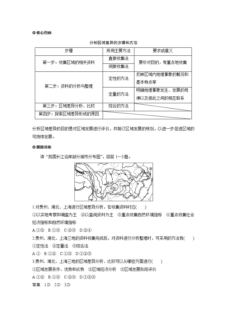 同步鲁教版高中地理必修三精练：第一单元 区域地理环境与人类活动 单元活动03
