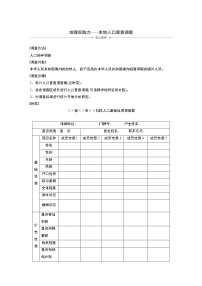 高中地理鲁教版必修二第一单元  人口和地理环境综合与测试课后测评