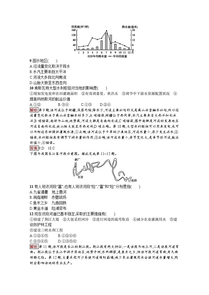 2019-2020学年地理鲁教必修1检测：第4单元第2节　自然灾害与人类——以洪灾为例03