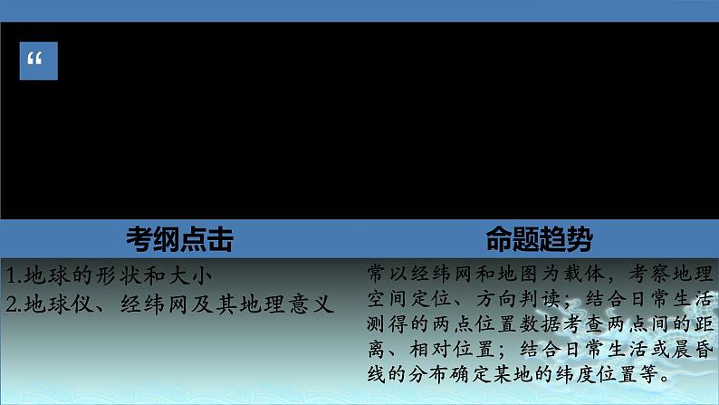 01  地球仪与经纬网-2021年高考地理一轮复习考点大通关 课件02